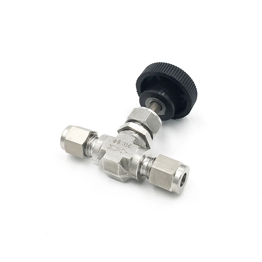 Compressão Agulha Válvula Guindaste 304 316 Controle de Fluxo Inoxidável Forjado 3000 Psi Apto para mm mm mm 12 mm Pol Pol Pol no Tubo do od