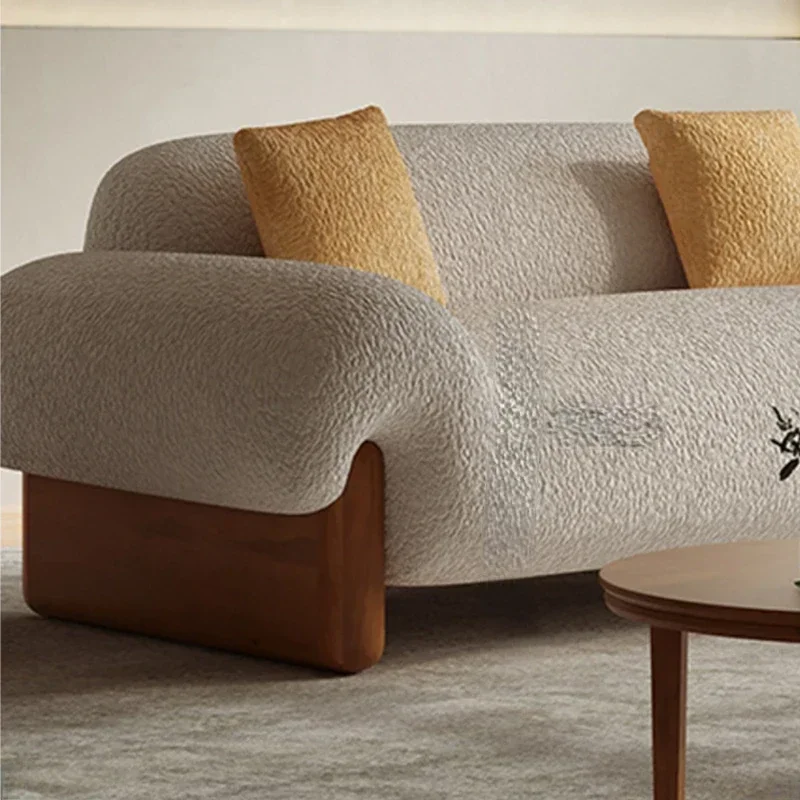 Living Room Sectional Couch European Nordic Lounge House Lazy Arm Sofas Home Floor Modern Wooden Muebles Para Hogar Furnitures
