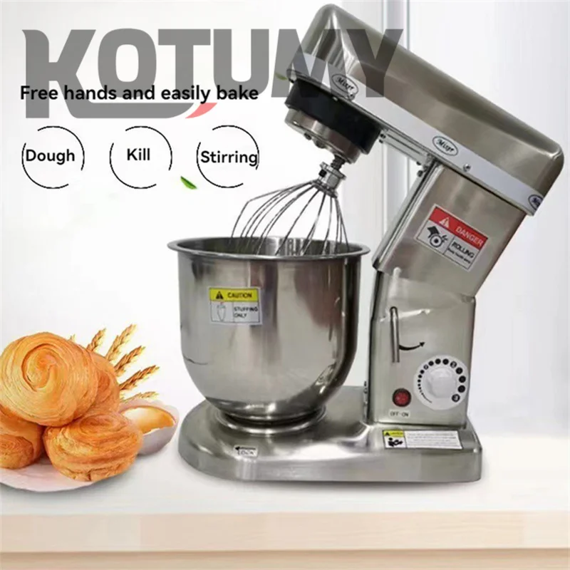 10L Stainless Steel Automatic Egg Beater Mixer New Multifunctional Household Dough Kneader for Wheat & Flour Chef Machine