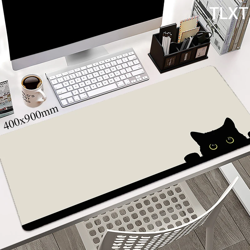 Grande Kawaii Mouse Pad para a Mesa da Empresa Gato Bonito Computador Mousepad Esteira do Escritório Tapetes de Mesa Xxl 100x50cm - Imagem 2