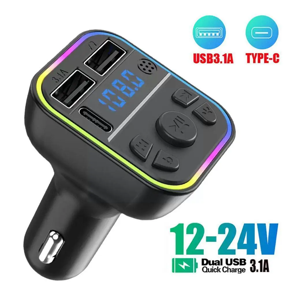 

Автомобильный FM-передатчик Bluetooth 5,0 с двумя USB-портами и поддержкой быстрой зарядки