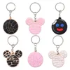New Arrival 1pcs Miniso Cartoon Disney Mickey Head Shape PVC Keyrings Decoration Key Holder Soft Keychain Ornament Home Supplies 1