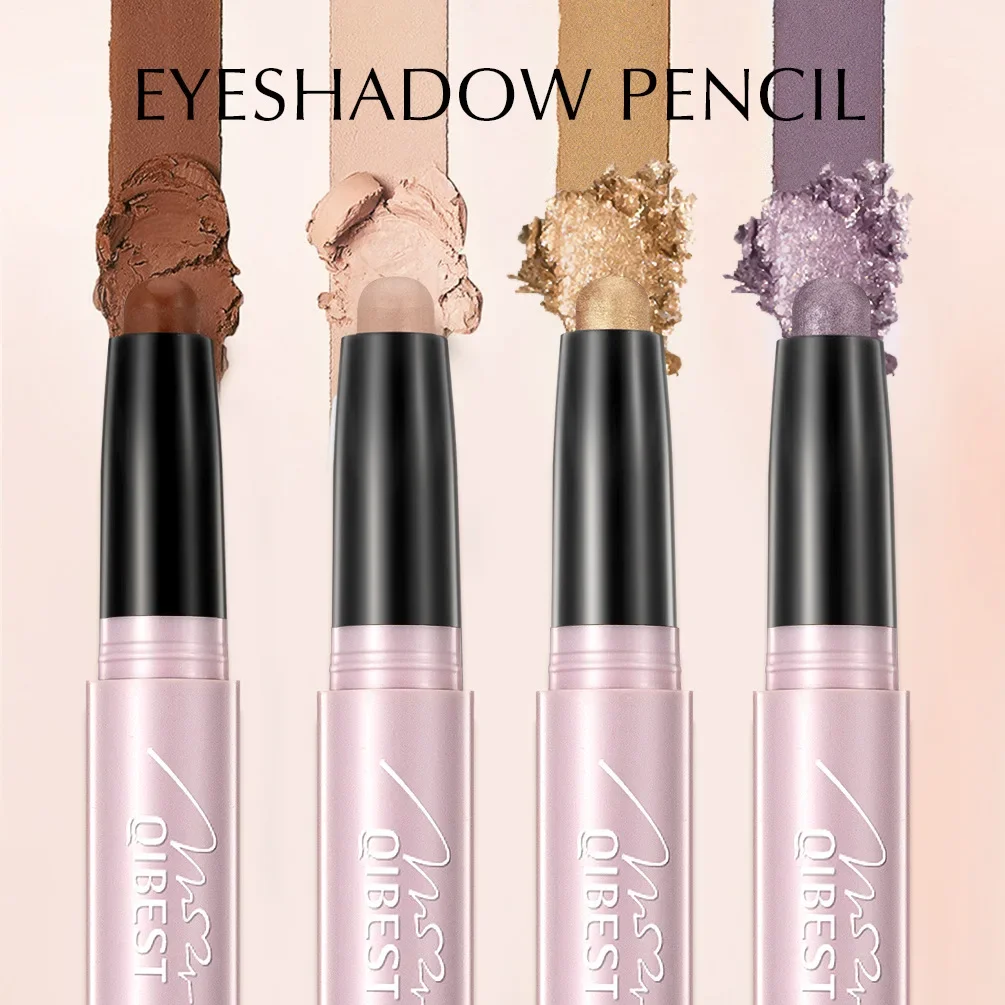 12 Colors Pearlescent Eyeshadow Eyeliner Pencil Waterproof Glitter Matte Nude Eye Shadow Makeup Pigment Silkworm Eyeshadow Pens