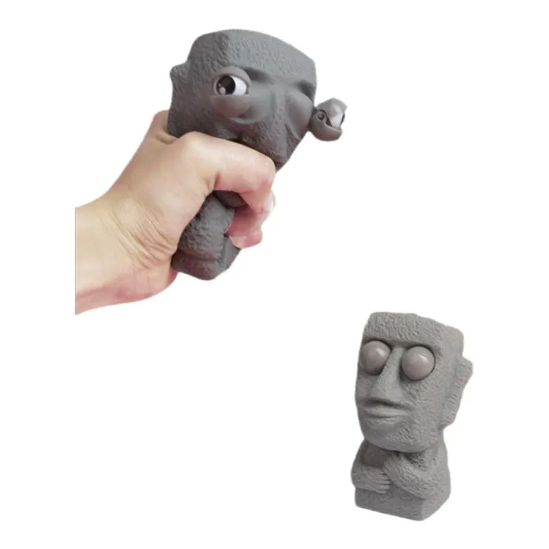 Jouets anti-stress Squishy Facial Fvoltage pour enfants, Statue Moai,  Squeeze Eyes, Poppit Offfic Vent, Cadeau Spotify Premium, Drôle - AliExpress