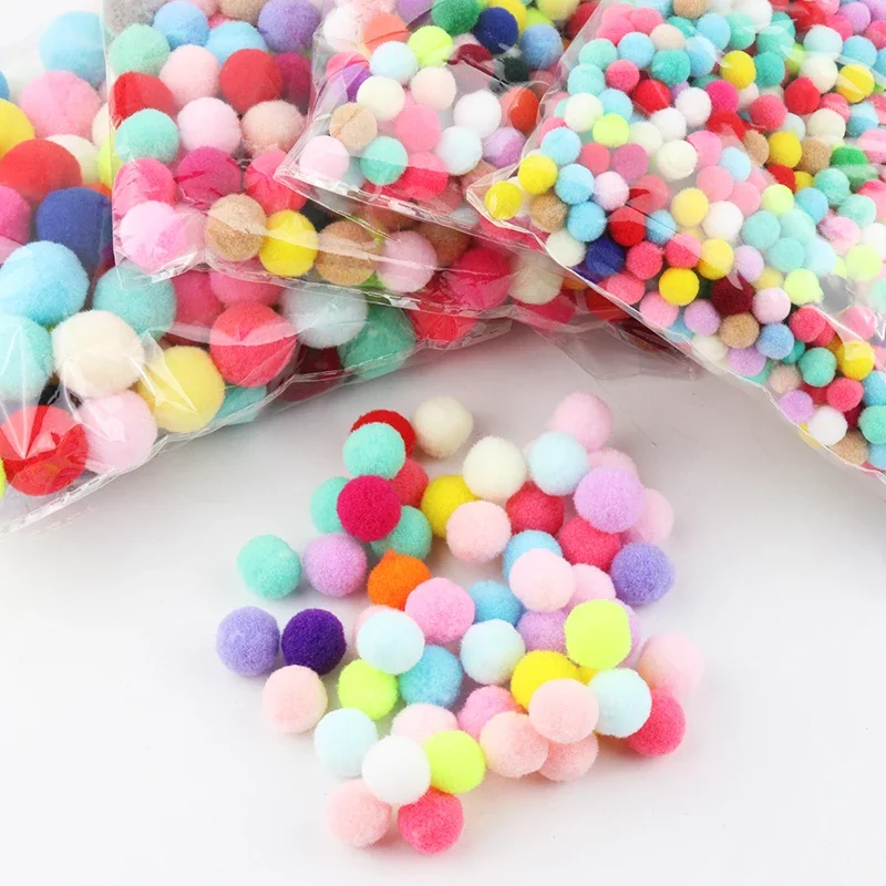 Pompon Furball 10mm 15mm 20mm 25mm 30mm 푹신한 부드러운 Pompoms Pompom Diy 수제 어린이 장난감 웨딩 장식 공예 용품