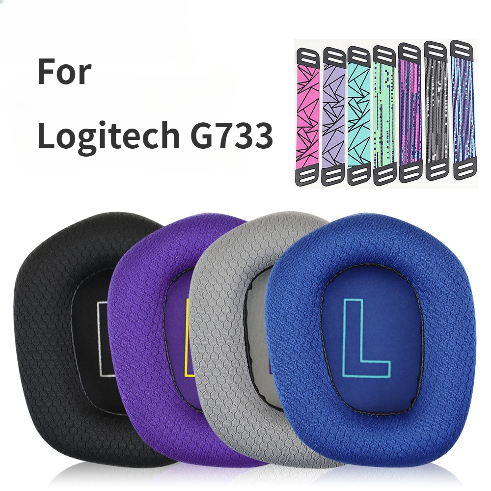 Per Logitech G733 Manicotti Per Cuffie, Coperture Per Cuffie In Rete, Manicotti In Spugna, Cuscinetti Per Le Orecchie, Accessori Per Cuffie