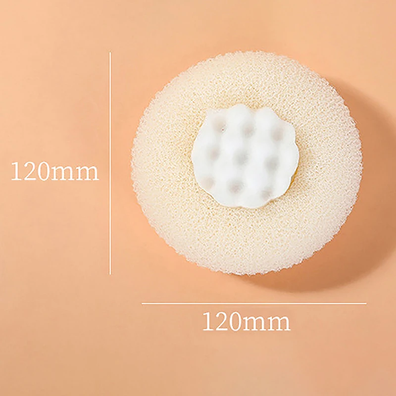 1pc Round Sunflower Shower Ball Super Soft Massage Bath Ball With Suction Cup Brush Bath Towel Mud Sponge Bathroom Accessories