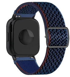 Adjustable Elastic Nylon Strap for Smartwatch - Breathable and Durable Bracelet Band (Navy blue)