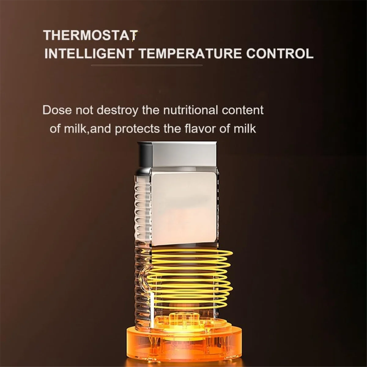 Milk Frother,Electric Milk Frother,Fully Automatic Milk Frother,Automatic Milk Frother for Hot & Cold Froth EU Plug 6