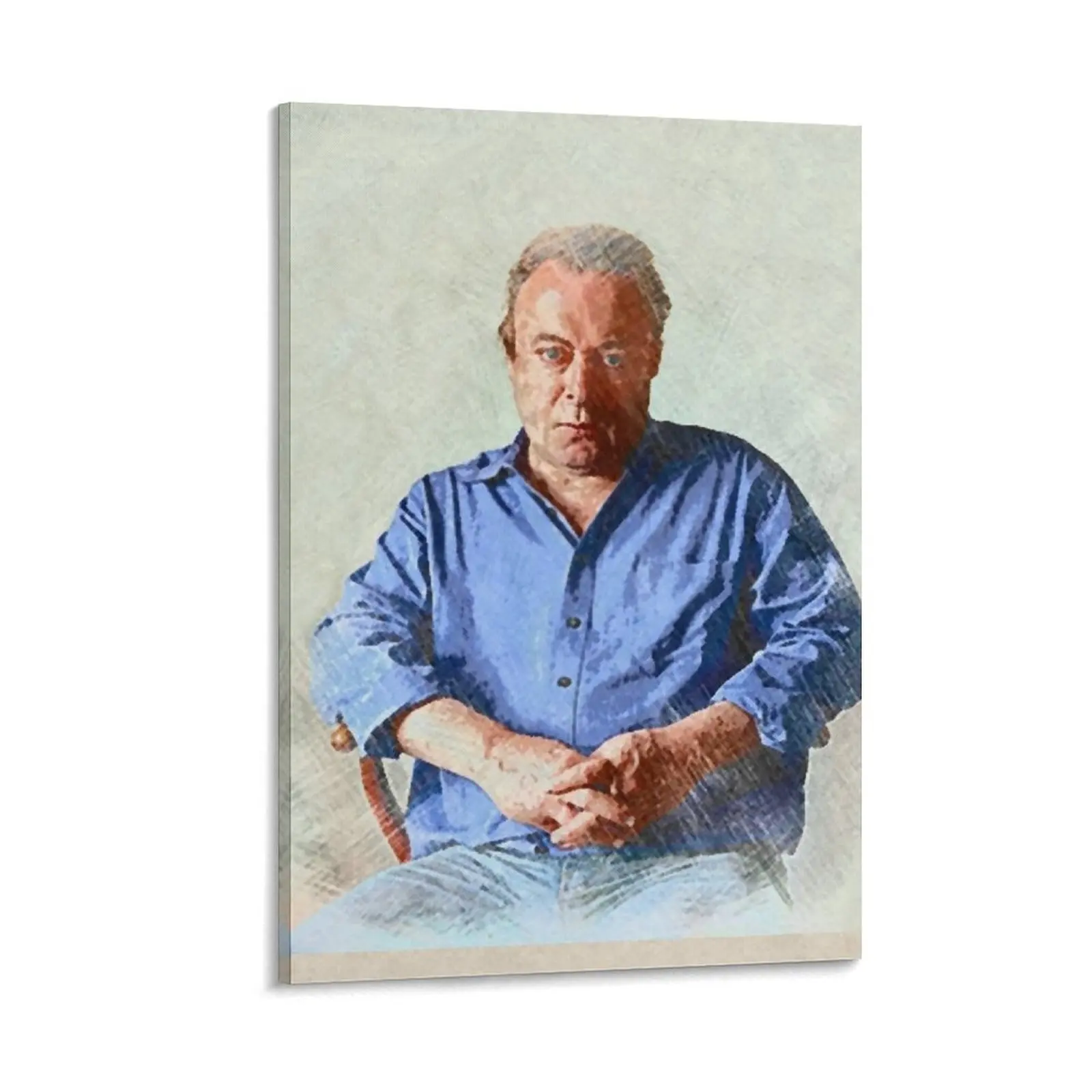 

Christopher Hitchens (sitting colour) Canvas Painting room decorations for girls decor