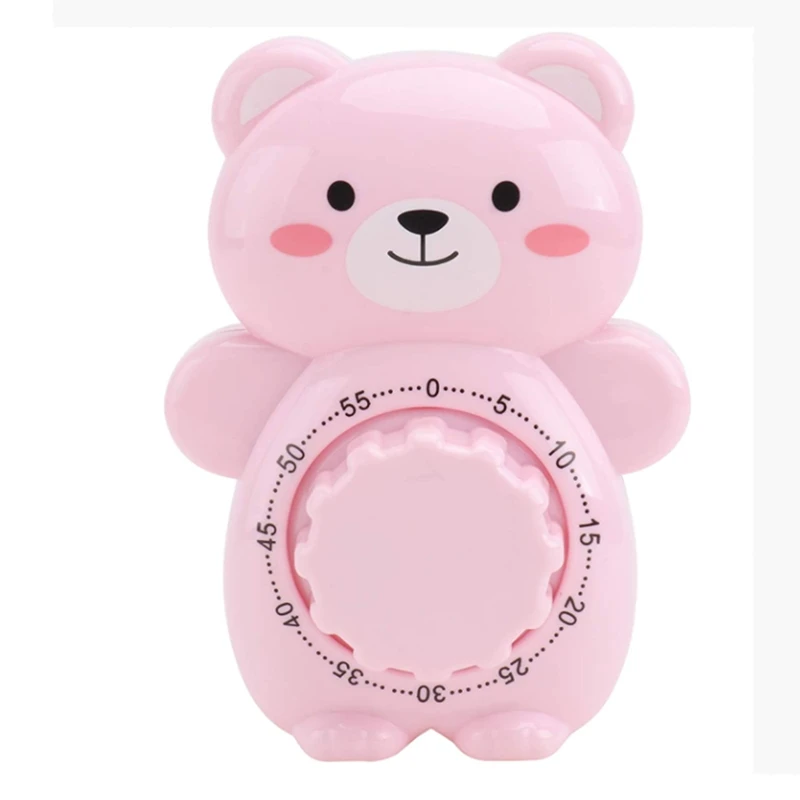 

Mechanical Timer Kitchen Timer Countdown Timer Cartoon Bear Shape Egg Timer 60 Min For Cooking,Sports,Learning,Etc