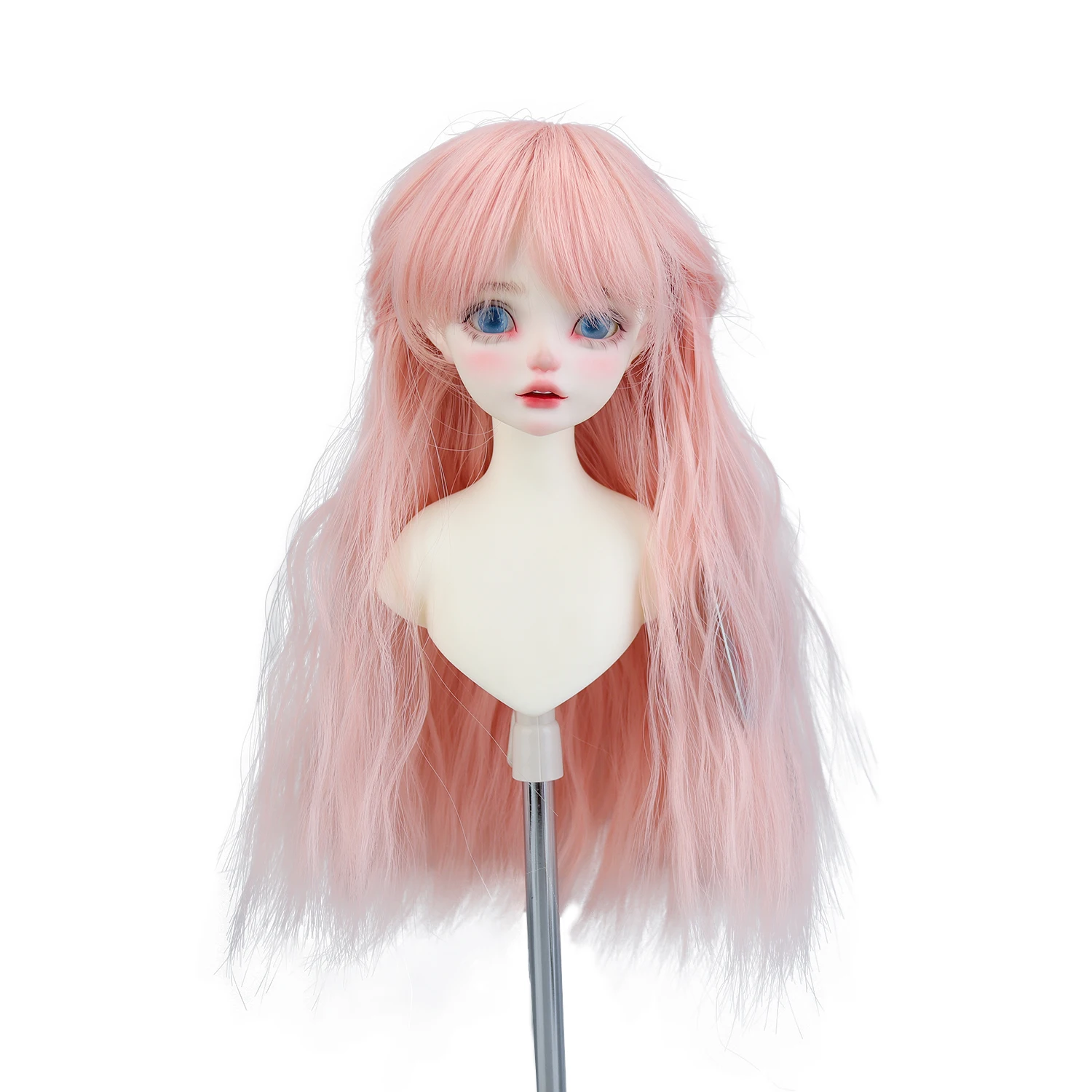 Free Shipping 1/4 BJD Doll Wigs Long straight Heat Resistant Synthetic Fiber 7-8'' Head Minifee Doll Hair free shipping car plate blank sublimation heat press diy aluminium plate for car 10 pieces lot