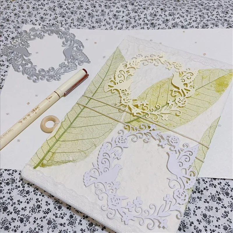 

Metal Cutting DiesGarland Cut Flower Decoration Scrapbook Paper Craft Knife Mould Blade Punch Stencils Bird Garland HOT NEW