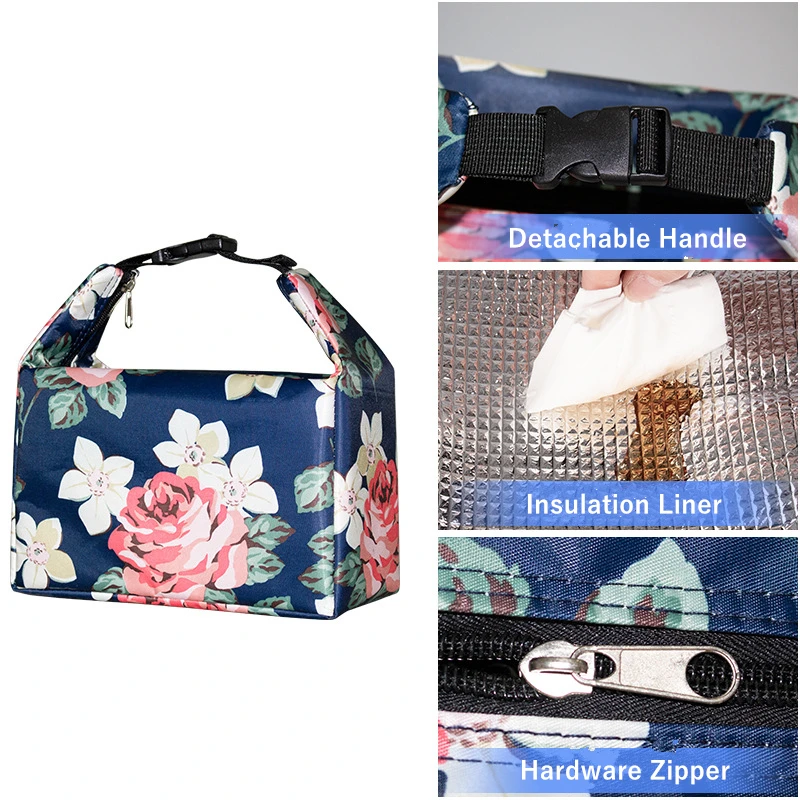 Waterproof Oxford Cooler Lunch Bag Portable Insulated Thermal Work Food Storage Container Hasp Handle Durable Lunchbox Tote