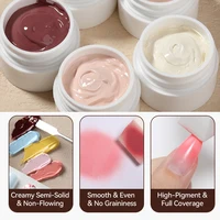 UR SUGAR 8ml Gel de Peinture pour Ongles Couleurs Rose Nude 4 en 1 Utilisé pour Dégradé, Couverture des Bords, Lignes et Motifs de Stamping 6