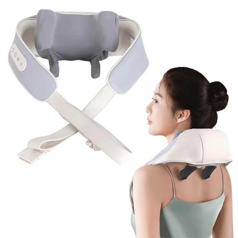 Electric Neck Massage Shawl U Shape Shiatsu Kneading Heating Relieve  Cervical Back Pain Relaxation Fatigue Body Massage Device