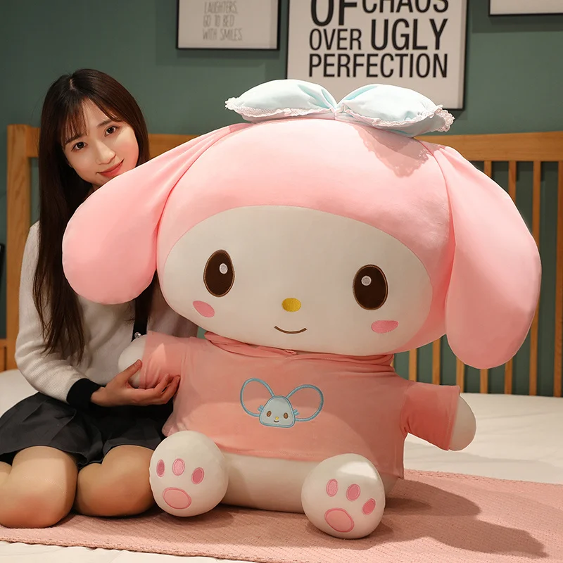 Big Size Sanrio Melody Kuromi Peluche Plush Toy Cinnamonl Hello Kitty