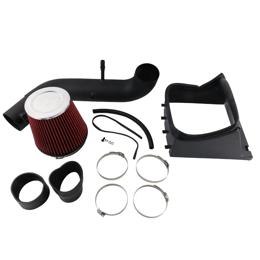 3.5 Racing Car Heat Shield Cold Air Intake Induction Kit+Filter For 11-14  F150 5.0L V8 - AliExpress