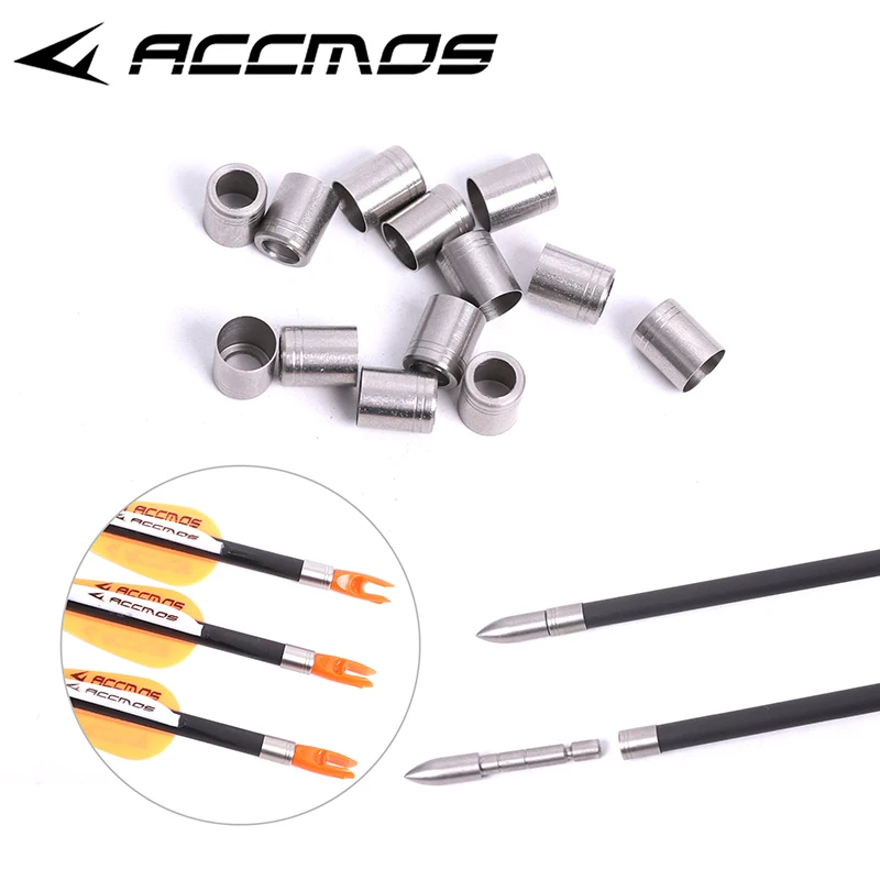 24pcs Archery Arrow Collars Stainless Steel Explosionproof Ring Arrow