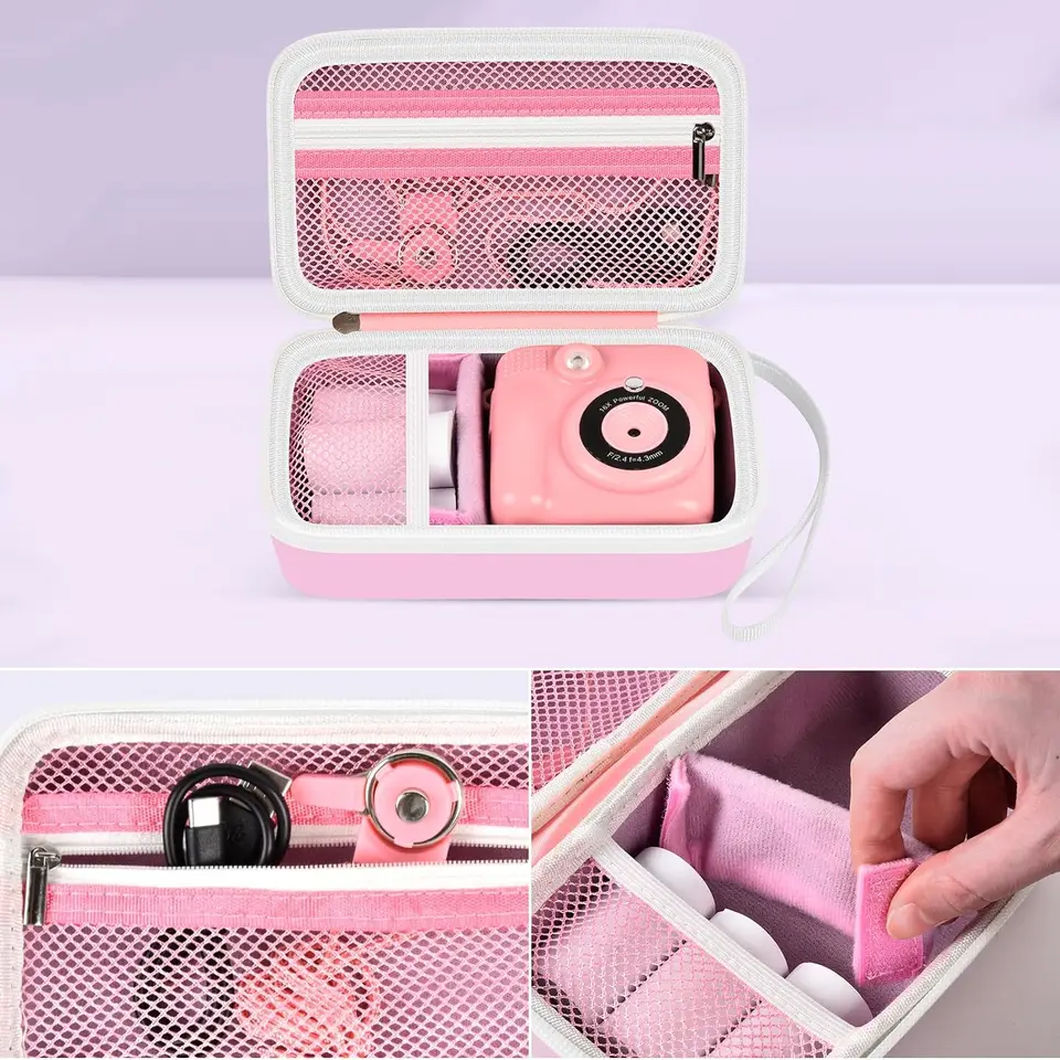 Housse De Protection Pour Appareil Photo Instantané - Compatible Esoxoffore, Gktz, Weefun, Couleur Rose