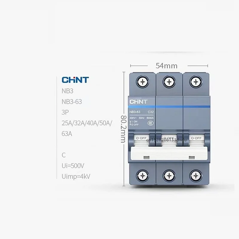 New 2023 Luxury MCB CHINT NB3 1P 1P+N 2P 3P 4P AC 230/400V Circuit Breaker DIN Rail Mounting Miniature Household Air Switch