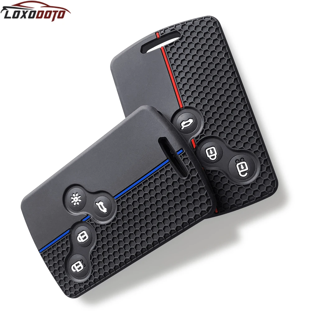 Custodia protettiva per chiave in carbonio ABS per Renault Captur Megane Talisman Espace Clio Zoe Koleos Scenic 4 Arkana Dacia Sandero Card Remote  34