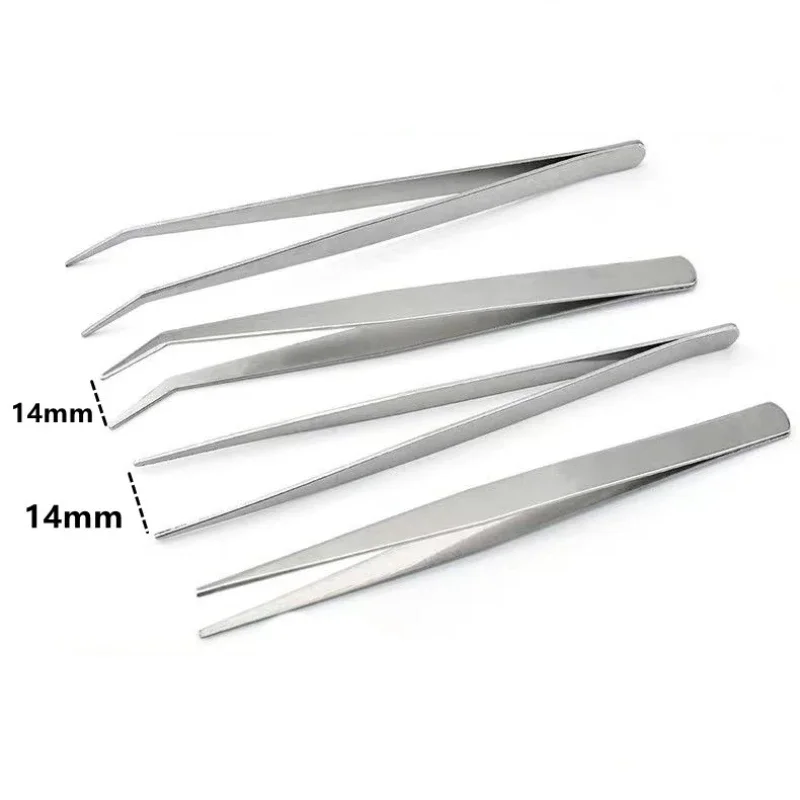 Stainless Steel Tweezers Repair Tools Electronics Industry Straight Elbow Clamp Precision Hair Removal Tweezers 1/5pc Precision Tweezers Tweezer Tool