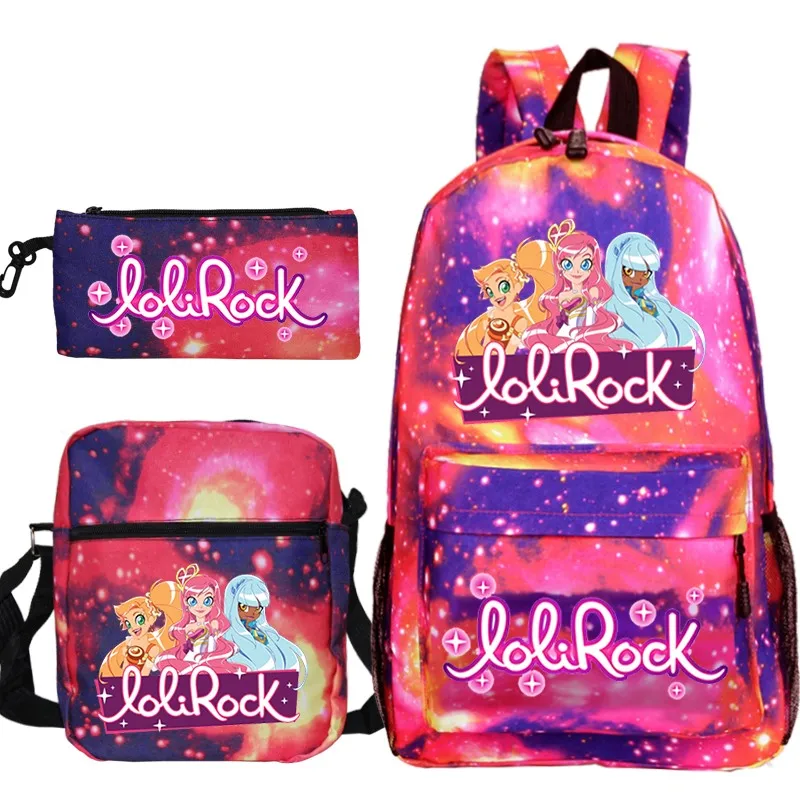 LoliRock School Backpacks for Boys and Girls, Anime School Bag