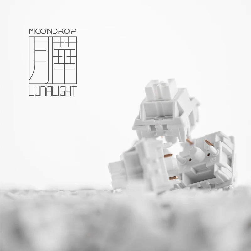 Moondrop-x G-square Interruptores Mecânicos do Teclado Interruptores Mecânicos Luz Linear Lunar Tátil - Imagem 3