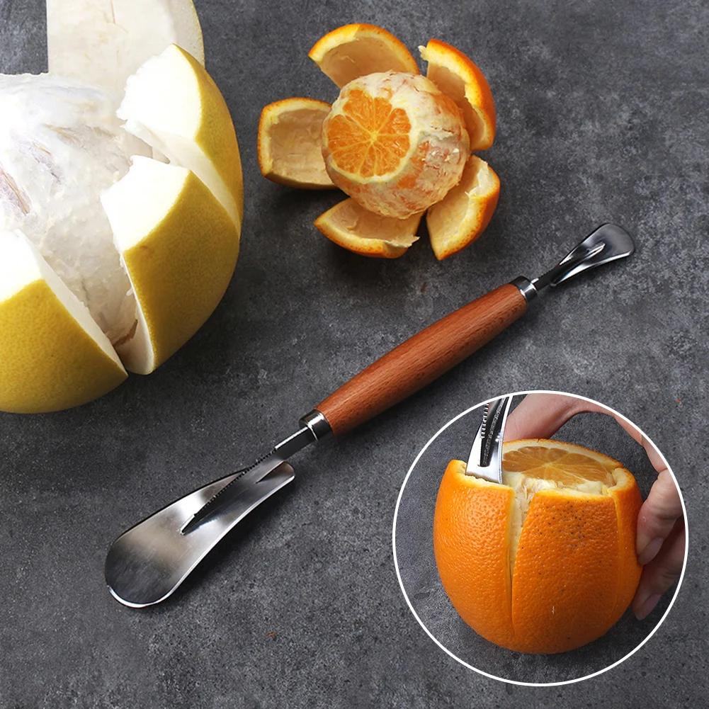 Double Head Peeler For Orange Pomegranate Grapefruit Lemon Fruit Cutting Tools Portable Effortless Skin Remover For Home Kitchen