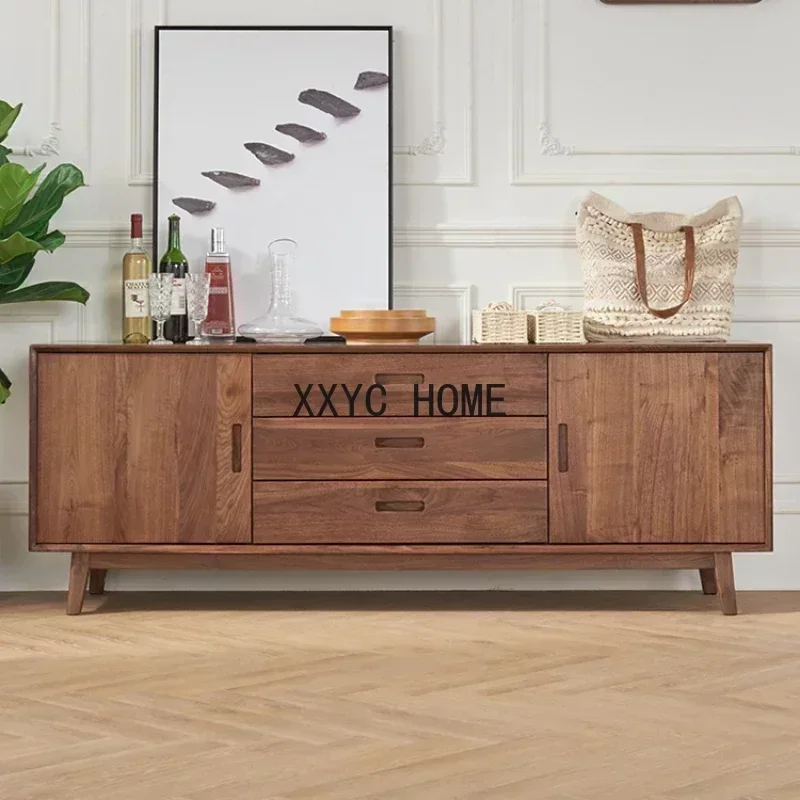 

Буфет для гостиной, стены из массива дерева, стены с подставкой, скандинавский вход