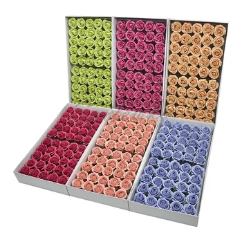 Spilewka Juliet 장미 인공 꽃, 결혼식 가짜 꽃 머리, 파티 발렌타인 DIY 꽃다발 선물 상자, 홈 데코, 50Per