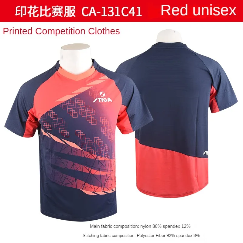 Sport jersey stiga Table tennis clothes men women t-shirts T shirt ping pong quick dry top polo CA-131A21