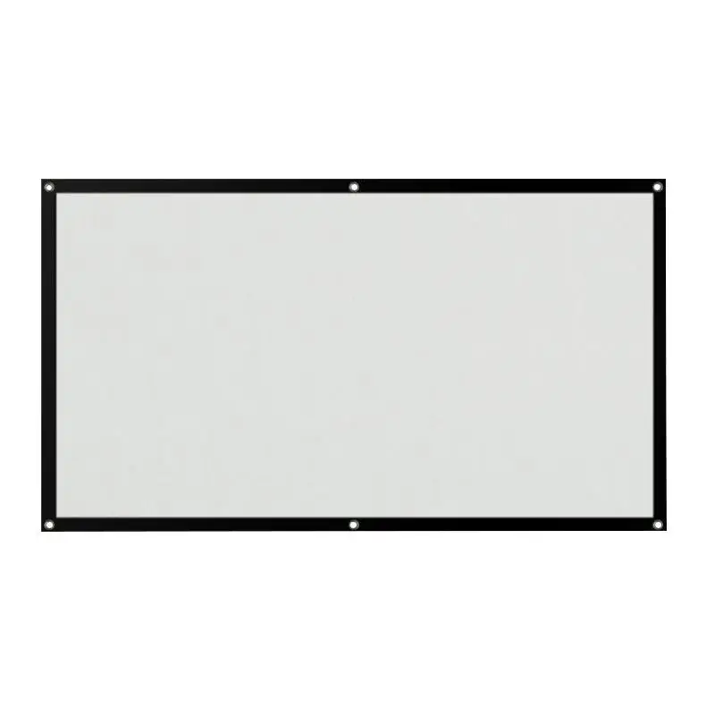 Schermo per proiettore portatile da 60/72/84/100/120 pollici, anti-luce, per casa, ufficio, esterni. - immagine 2