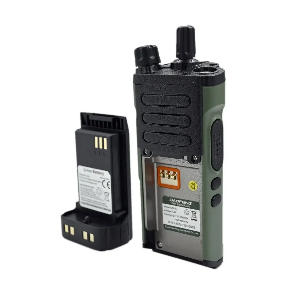 Baofeng DM-32 DMR Digitale Walkie Talkie 10W GPS APRS Dual Time Slot Analoge Tier 1 & 2 Type-C Recording Wireless Scan Ham Radio
