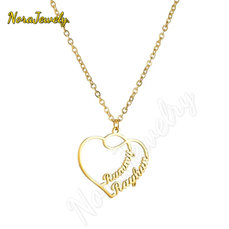 

Ожерелье NORAJewelry с именем для женщин, ювелирное изделие из нержавеющей стали с именем на заказ, подарочное ожерелье