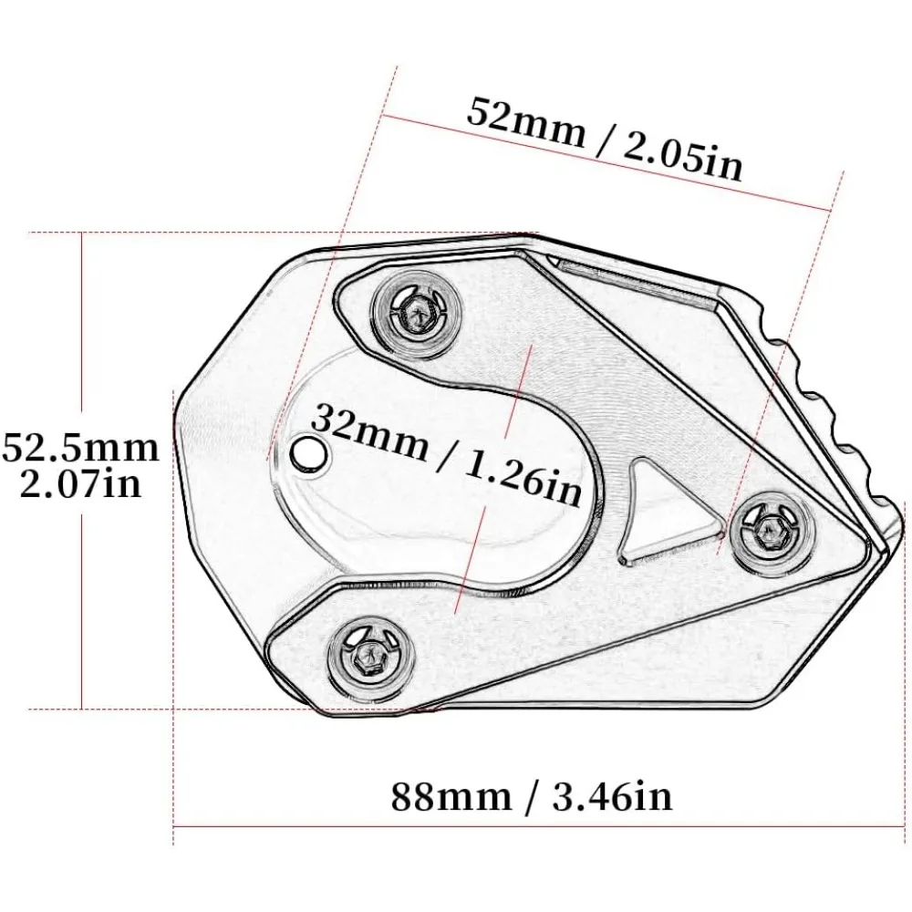 K.awasaki Z1000SX 2015-2023   űĵ е, ߿  ε巯 ٴ, ħ  CNC ˷̴ ׼