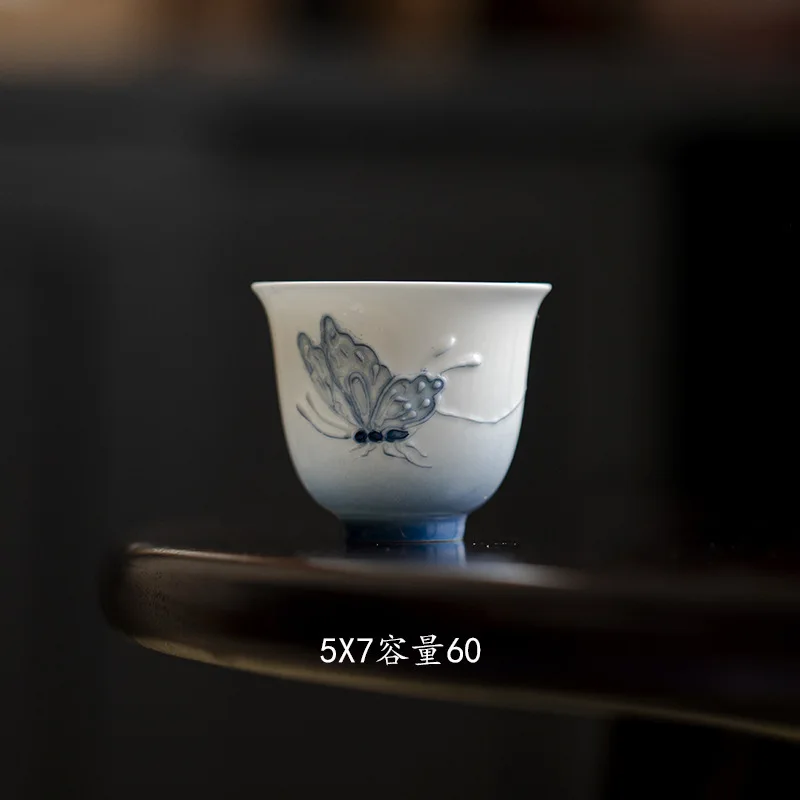 2 قطعة/الوحدة التدرج المنحدر رسمت باليد فراشة فنجا...