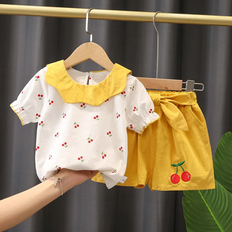 Conjunto de blusa y falda para niña color amarillo – Gerat Infants Boutique