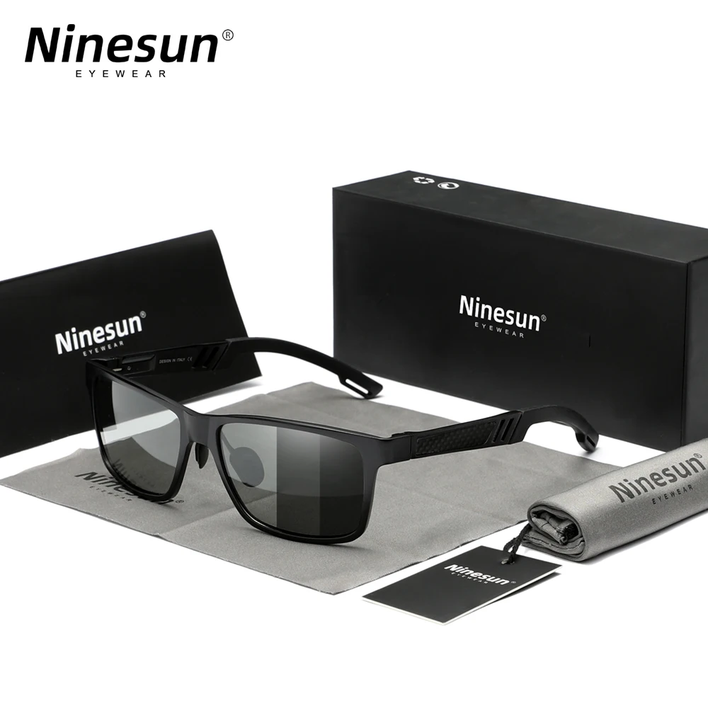 

Ninesun Polarized Sunglasses For Men Full Frame Aluminum Material Driving Photochromic Glasses Eyewear Shades High Quality Oculo