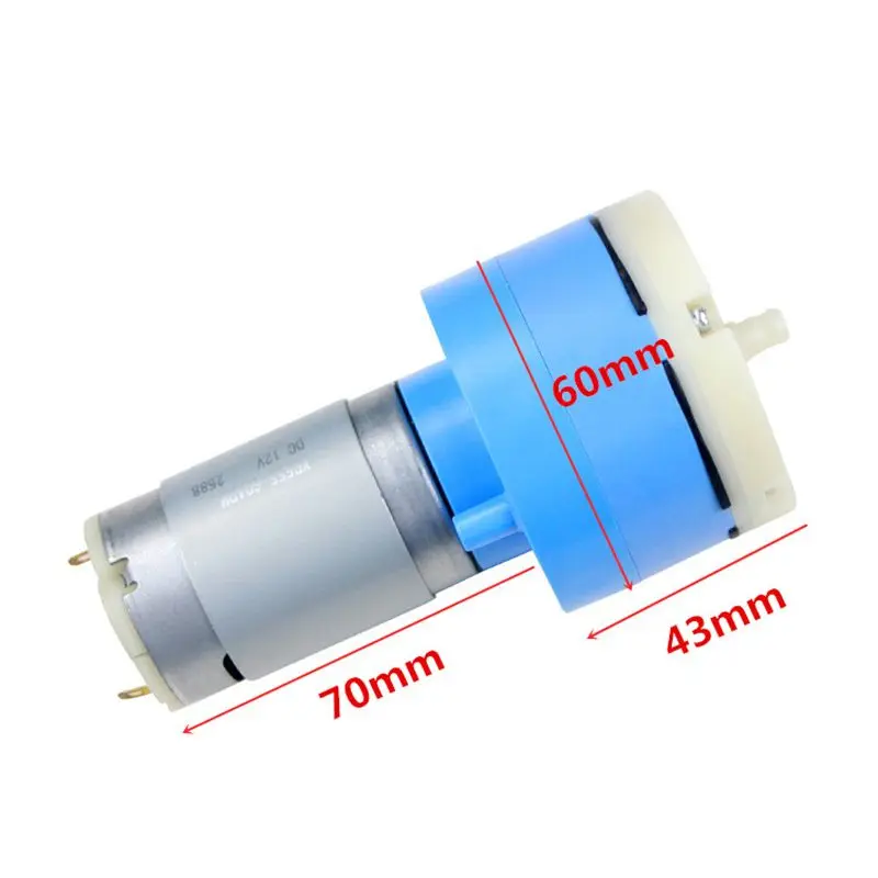 Air Pump DC12V/24V Mute 60APM Negative Pressure 80Kpa 17L/min Device Fish Tank Aeration Low Noise Medical