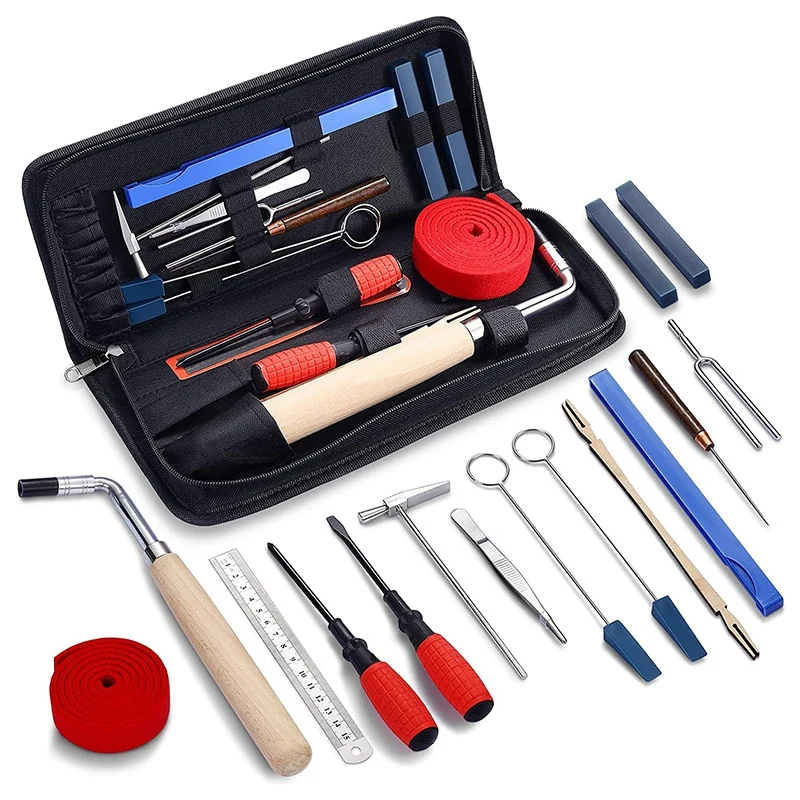 

16Pcs Piano Tuning Tool Kit Professional Piano Tuner Kit Universal DIY Piano Tuning Tools Piano Repairing Accessories