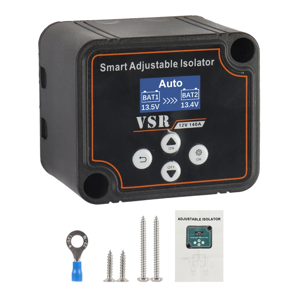 

Adjustable Voltage Dual Battery Isolator 12V 140Amp VSR For Lithium & Lead-Acid Battery