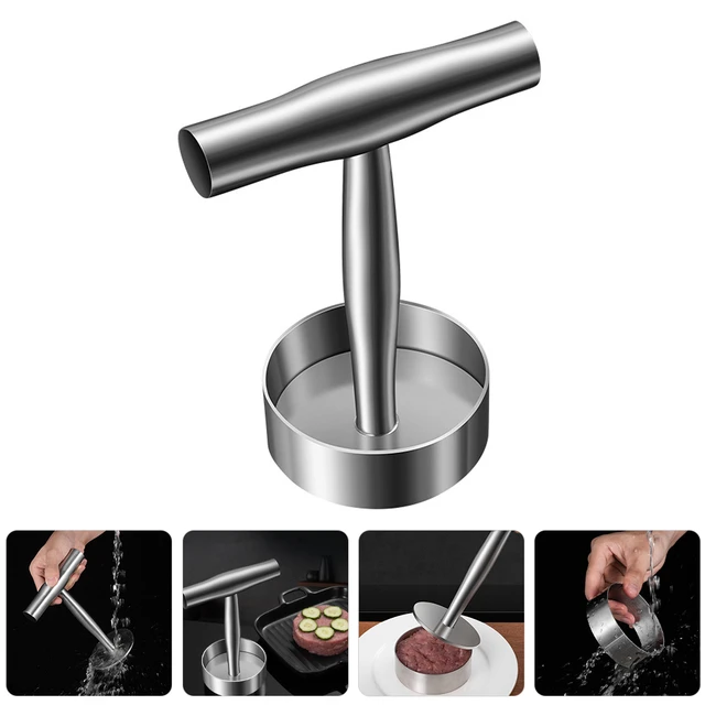 Ground Meat Smasher Meat Press Aluminum Hamburger Steak Smasher Tool Manual  Tortilla Stainless Steel Iron Squid Weight - AliExpress