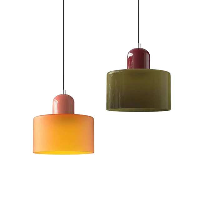 Lustre en verre nordique moderne pour chambre à coucher, lampe de chevet longue ligne, petit lustre pour restaurant et bar, éclairage simple, escales 1