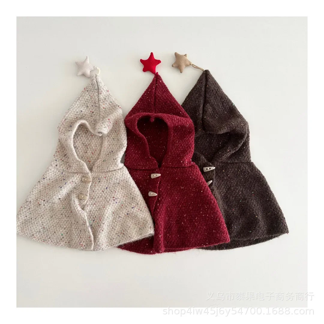 Cute Star Pattern Winter Hat and Shawl for Kids