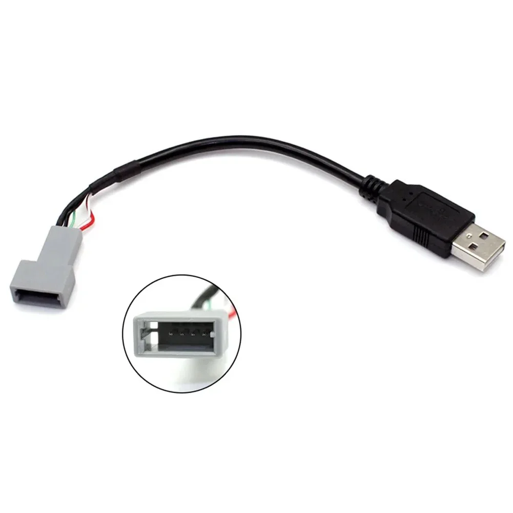 Universal USB Adapter Cable for Kia and Hyundai Vehicles - Android Host 4-Pin and USB Interface