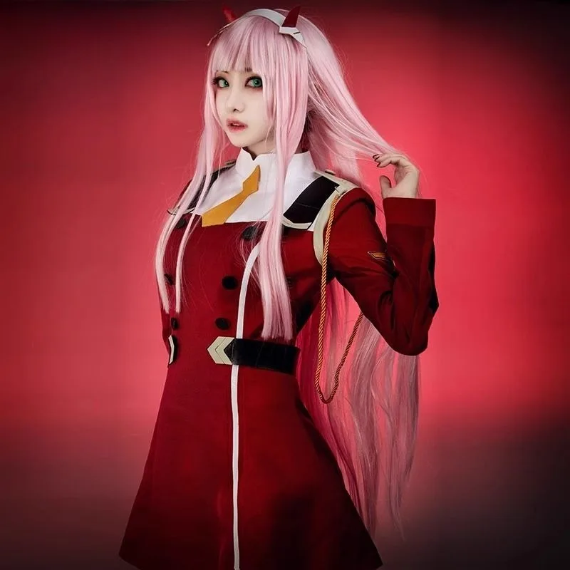 DARLING in the FRANXX Zero Two Red Uniform Cosplay Costume