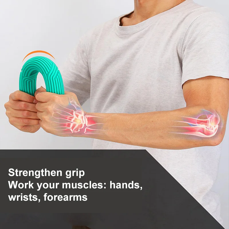 Arm Strength Trainer Fitness Hand Gripper Hand Wrist Exerciser Resistance Bar for Physical Therapy Flexible Non-slip Twisting Hand Exercise Bar Relieves Tendonitis Pain Improve Grip Strength