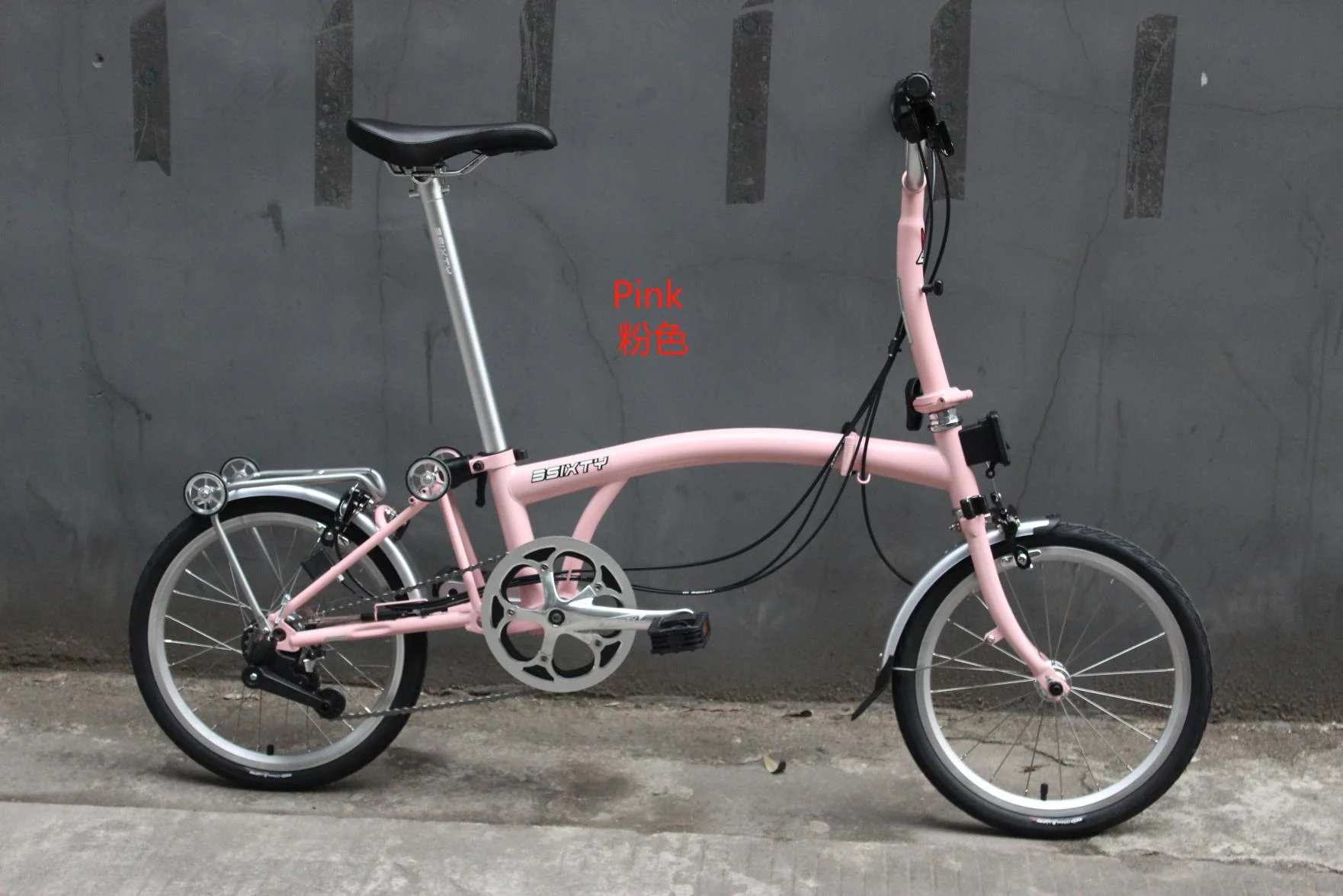 3SIXTY Folding Bike 16 Inch Speeds Steel Frame Mini Foldable
